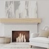 Ekena Millwork Riverwood Faux Wood Fireplace Mantel, NaturaL x 10"D x 84"W MANURW08X10X84PP